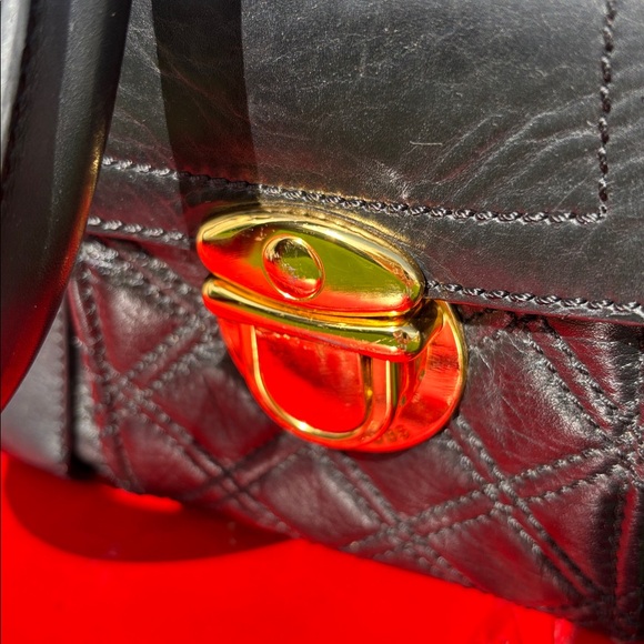 Marc Jacobs Made in Italy Quilted Black Leather Satchel - Picture 7 of 10